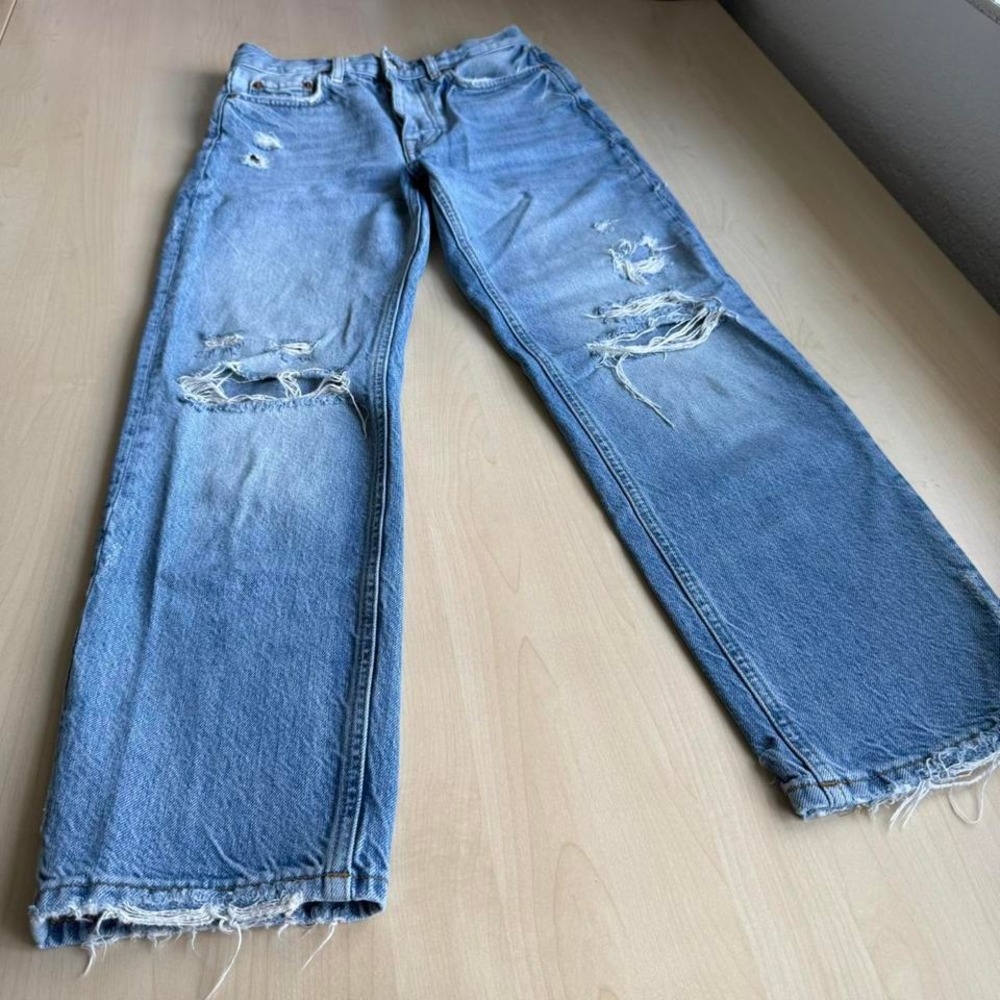 Zara Bliss Straight Distressed Jeans